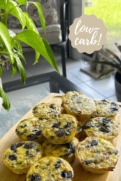 Jenifer Vogt's Low Carb Ham, Swiss, Asparagus & Dill Egg Muffins Ham, Swiss, asparagus and dill egg muffins baked in a muffin tin and served as a high-protein, low-carb breakfast.