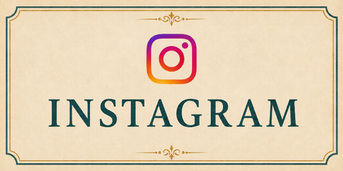 Instagram card featuring the colorful Instagram camera logo.