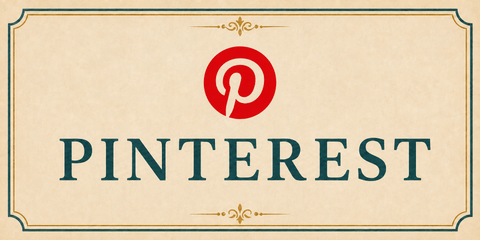Pinterest card featuring the red Pinterest logo.