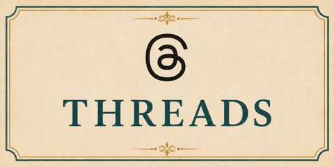 Threads card featuring the black Threads logo.